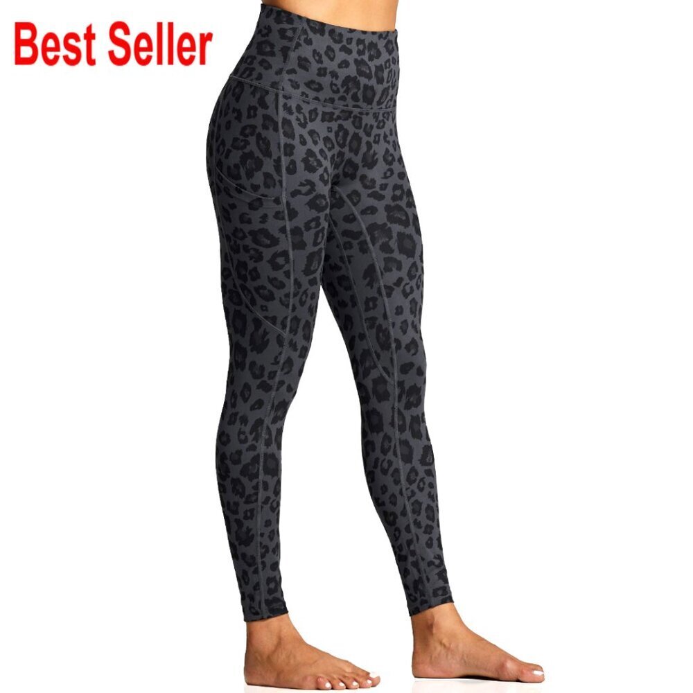 High Waist 7/8 Leggings with Pockets, Tummy Control, Plus Size 25" Inseam